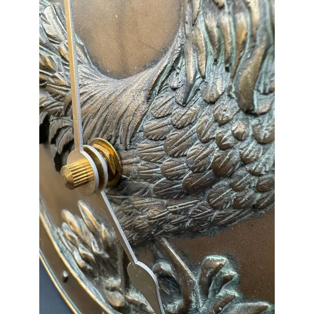 Hen-Feathers Chanticleer Wall Clock, Copper - Picture 4 of 8